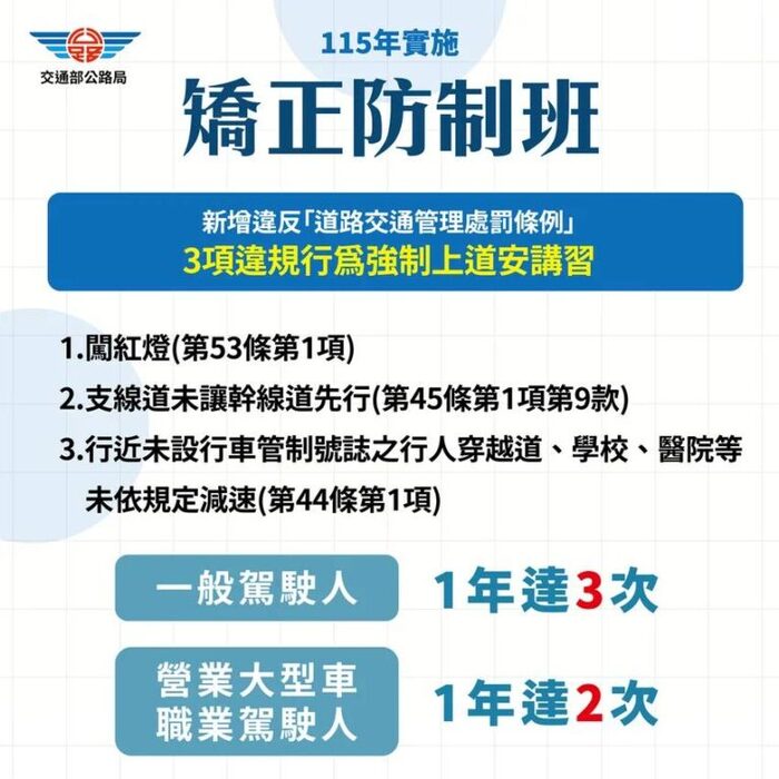 『交通安全宣導』：2026年交通新制法規宣導圖片